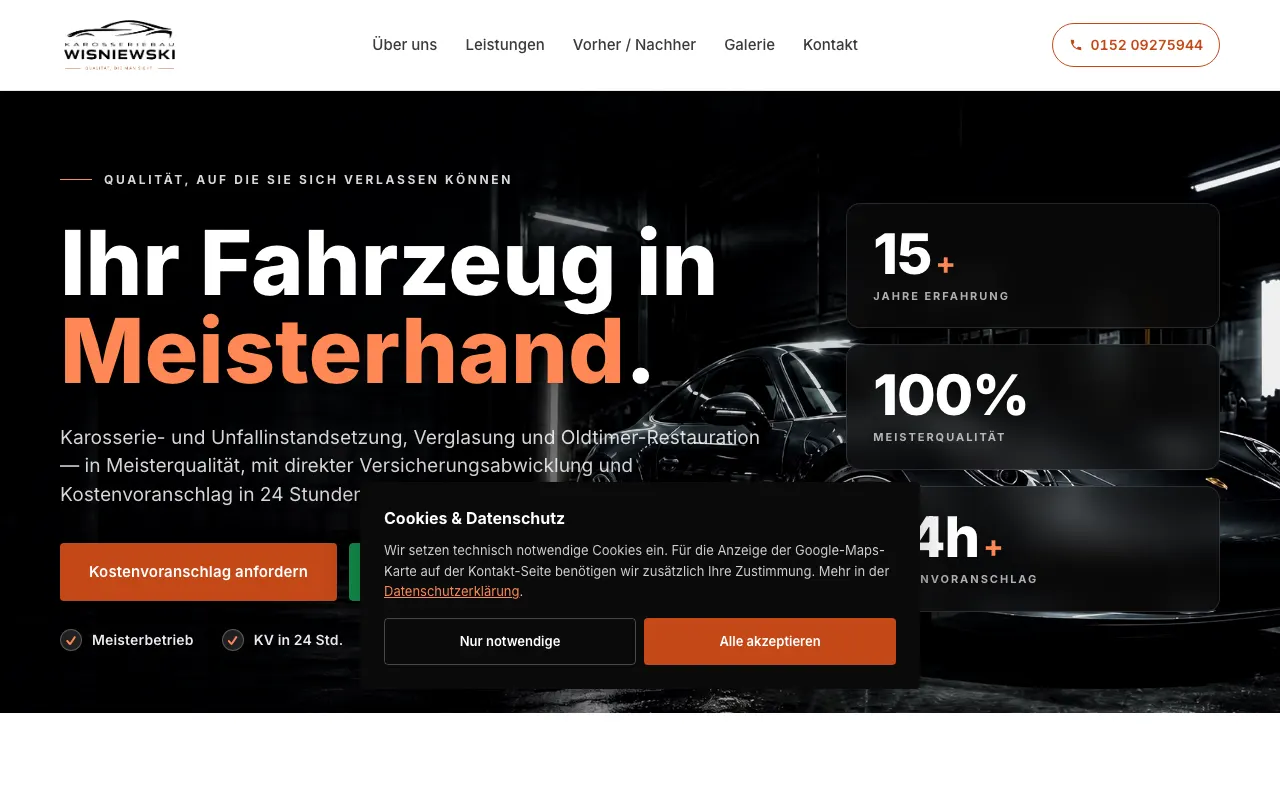 Karosseriebau Wisniewski — Live-Site Sprockhövel