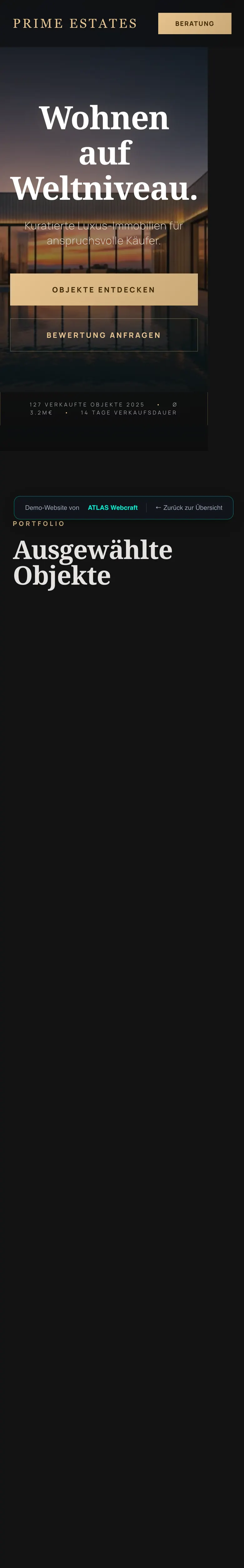 Auto-Scroll-Preview Immobilien-Demo Mobile